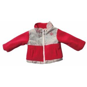 2010 Sophia's Fleece Nylon Jacket for 18 Inch Dolls Snowflake Pink Gray Clothing